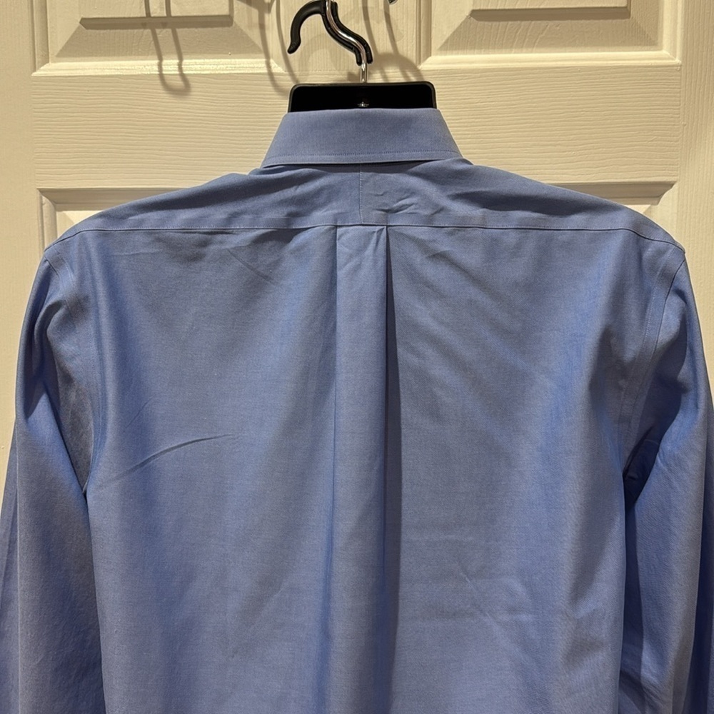 Lands End No Iron Supima Pinpoint Men’s Shirt. Size 16-33, Tailored Fit - Picture 2 of 5